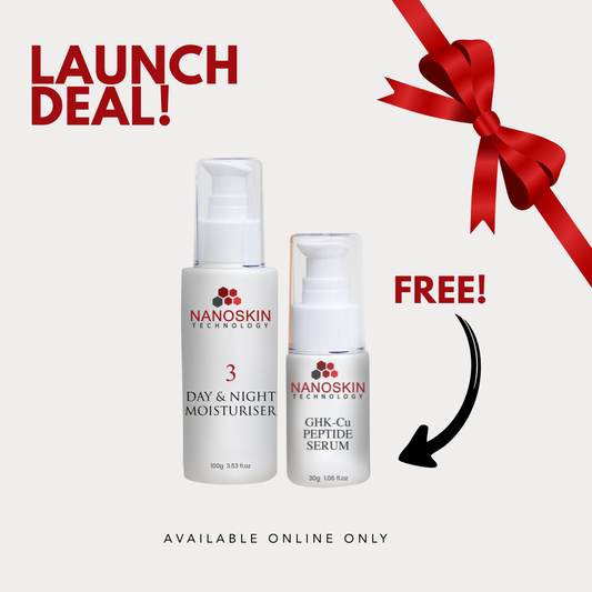 Day &Night Moisturiser AND FREE GHK-Cu Copper Peptide Serum COMBO